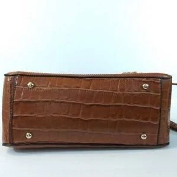 NWT PARK AVE COLLECTION VEGAN SATCHEL HANDBAG & WRISTLET - Picture 14 of 14